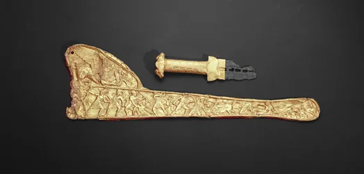 Zwaardgreep en schede (goud)